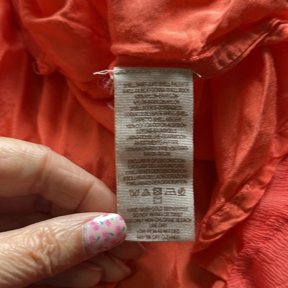 Free People In Dreamland Dress Coral Long
Sleeve Mini Cut Out Vneck Sz 4 - Picture 10 of 15